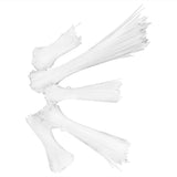 5Packs Cable Ties Zip Wraps Set Disposable Nylon Wire Cord Strap Fastener Fastening OrganizerWhite