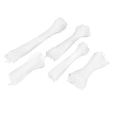 5Packs Cable Ties Zip Wraps Set Disposable Nylon Wire Cord Strap Fastener Fastening OrganizerWhite