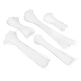 5Packs Cable Ties Zip Wraps Set Disposable Nylon Wire Cord Strap Fastener Fastening OrganizerWhite