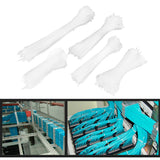 5Packs Cable Ties Zip Wraps Set Disposable Nylon Wire Cord Strap Fastener Fastening OrganizerWhite
