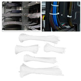 5Packs Cable Ties Zip Wraps Set Disposable Nylon Wire Cord Strap Fastener Fastening OrganizerWhite - Extra Image