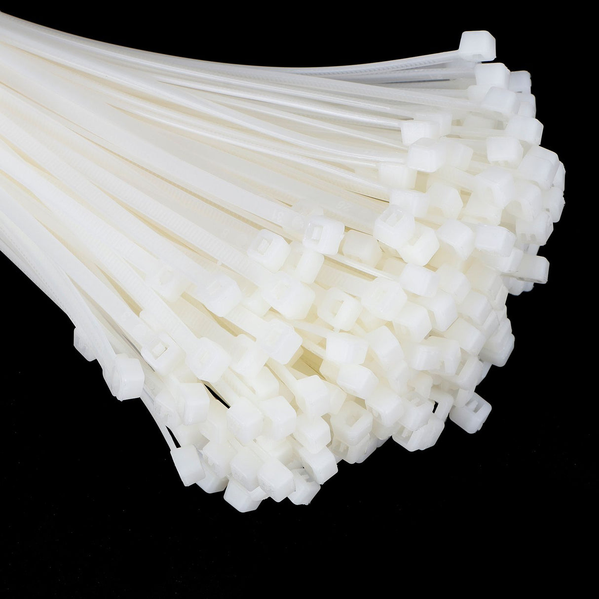 5Packs Cable Ties Zip Wraps Set Disposable Nylon Wire Cord Strap Fastener Fastening OrganizerWhite