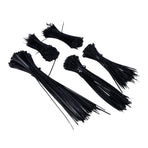 5Packs Cable Ties Zip Wraps Set Disposable Nylon Wire Cord Strap Fastener Fastening OrganizerBlack