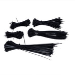 5Packs Cable Ties Zip Wraps Set Disposable Nylon Wire Cord Strap Fastener Fastening OrganizerBlack