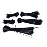 5Packs Cable Ties Zip Wraps Set Disposable Nylon Wire Cord Strap Fastener Fastening OrganizerBlack - 45-Degree Angle