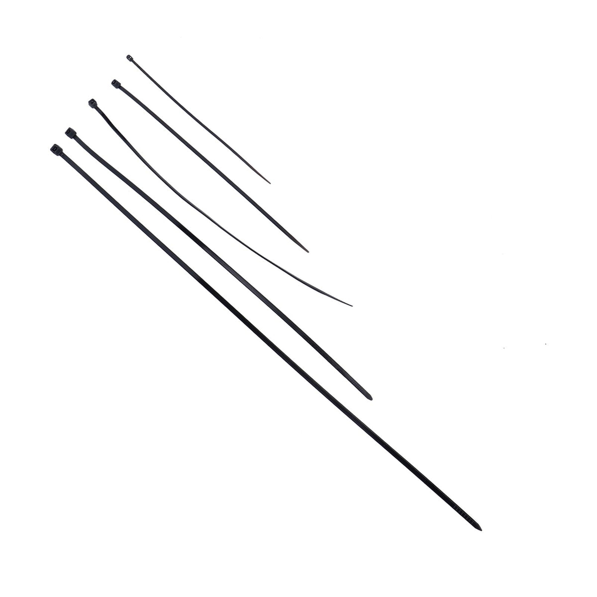 5Packs Cable Ties Zip Wraps Set Disposable Nylon Wire Cord Strap Fastener Fastening OrganizerBlack