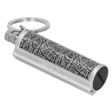 Cigarette Lighter Matchstick Kerosene Lighter Waterproof Lighter Outdoor Vintage Key ChainGray - Top-Down View