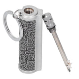 Cigarette Lighter Matchstick Kerosene Lighter Waterproof Lighter Outdoor Vintage Key ChainGray - Low Angle