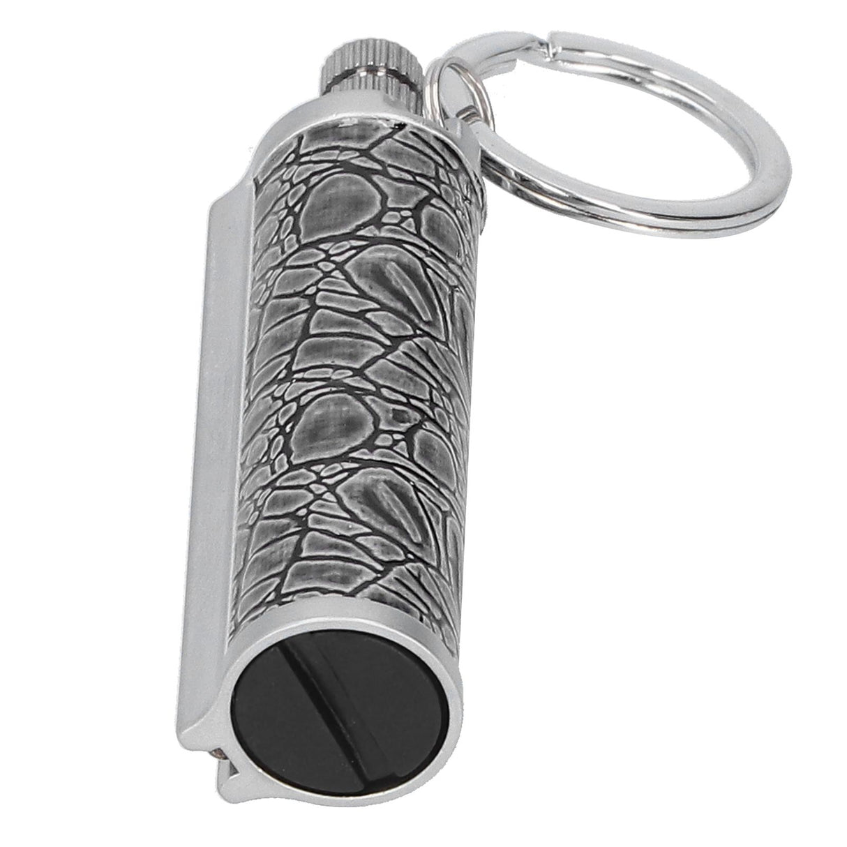 Cigarette Lighter Matchstick Kerosene Lighter Waterproof Lighter Outdoor Vintage Key ChainGray