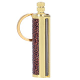 Cigarette Lighter Matchstick Kerosene Lighter Waterproof Lighter Outdoor Vintage Key ChainGolden Brown - Side View