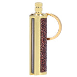 Cigarette Lighter Matchstick Kerosene Lighter Waterproof Lighter Outdoor Vintage Key ChainGolden Brown - 45-Degree Angle