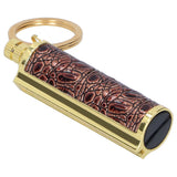 Cigarette Lighter Matchstick Kerosene Lighter Waterproof Lighter Outdoor Vintage Key ChainGolden Brown - Close-Up Angle