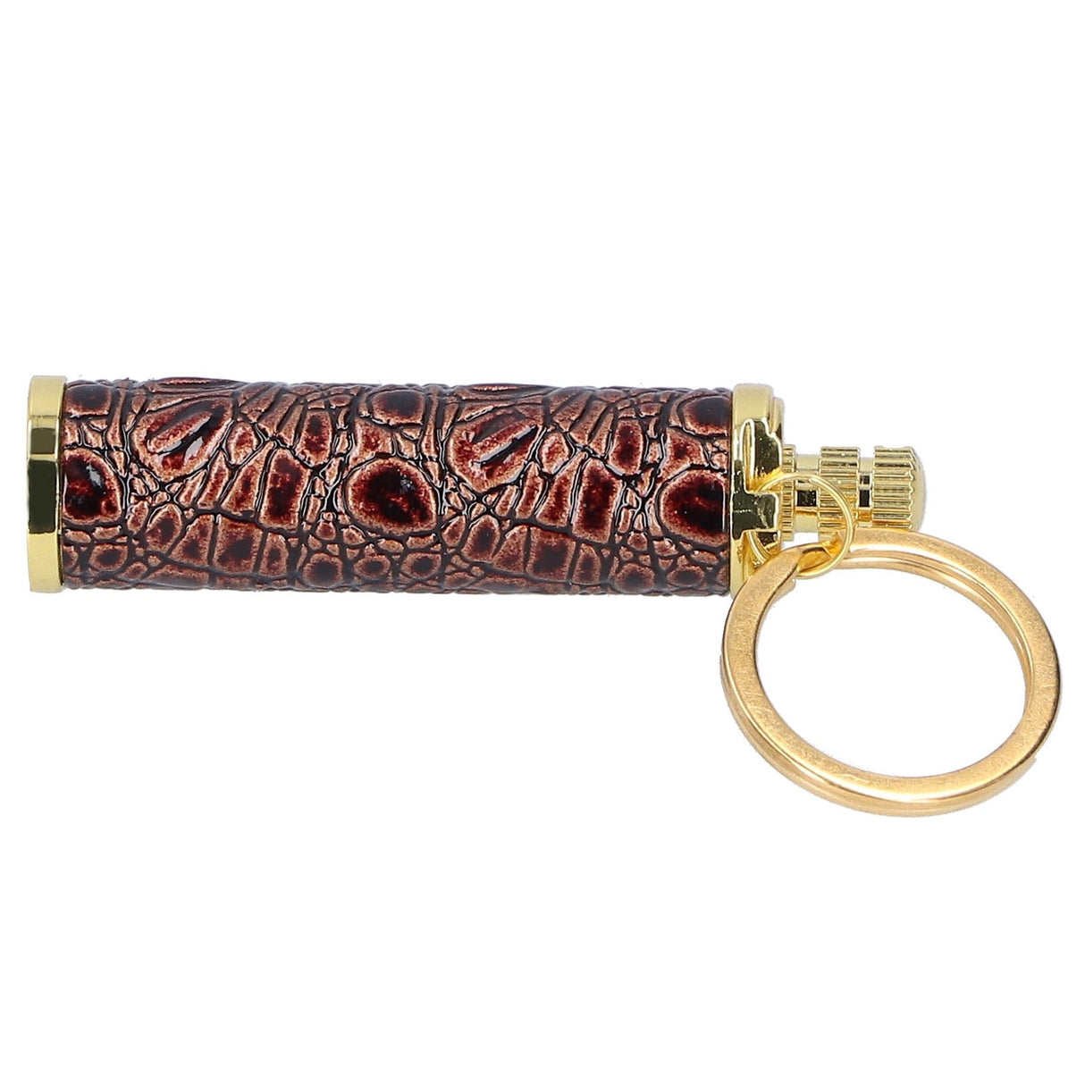 Cigarette Lighter Matchstick Kerosene Lighter Waterproof Lighter Outdoor Vintage Key ChainGolden Brown