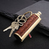Cigarette Lighter Matchstick Kerosene Lighter Waterproof Lighter Outdoor Vintage Key ChainGolden Brown - Extra Image