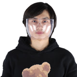 Anti-Fog Transparent Face Shield Full Face Covering Protective Visor for Office School Restaurants - Close-Up Angle