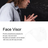 Anti-Fog Transparent Face Shield Full Face Covering Protective Visor for Office School Restaurants - Extra Image