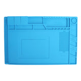 Repair Mat Magnetic Slot Silicone Heat Resistant Solder Station Parts Adsorption Pad Light Blue