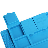 Repair Mat Magnetic Slot Silicone Heat Resistant Solder Station Parts Adsorption Pad Light Blue - Extra Image