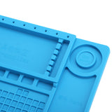 Repair Mat Magnetic Slot Silicone Heat Resistant Solder Station Parts Adsorption Pad Light Blue - Extra Image