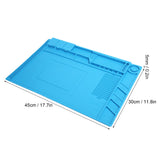 Repair Mat Magnetic Slot Silicone Heat Resistant Solder Station Parts Adsorption Pad Light Blue - Extra Image