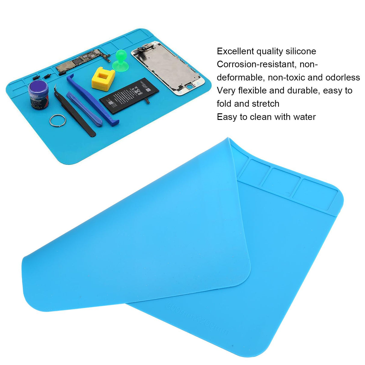 Repair Mat Silicone Heat Resistant Computer Phone Solder Station Parts Tools Pad