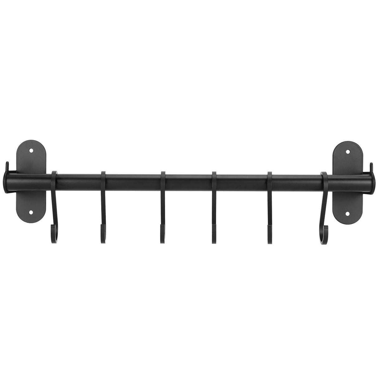 40cm 6 Hooks Pot Lid Hanger Punch WallMounted Storage Holder Kitchen Utensil Rack Organizer