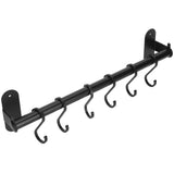 40cm 6 Hooks Pot Lid Hanger Punch WallMounted Storage Holder Kitchen Utensil Rack Organizer