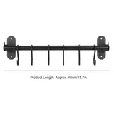 40cm 6 Hooks Pot Lid Hanger Punch WallMounted Storage Holder Kitchen Utensil Rack Organizer - Extra Image