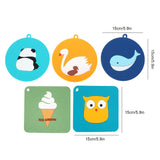 5PCS Silicone Placemat Cute Cartoon Animals Coaster Heat Resistant Table Mats for Home Kitchen - Extra Image