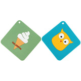 5PCS Silicone Placemat Cute Cartoon Animals Coaster Heat Resistant Table Mats for Home Kitchen - Extra Image