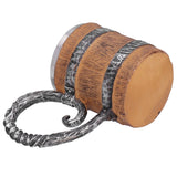 Resin Drinking Mug Oak Barrel Personalized Viking Vintage Stainless Steel HandMade Cup