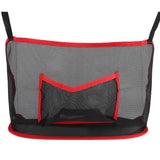 Handbag Holder Organizer Polyester Fiber Car Interior Seat Back Storage Net Bag AccessoryWith Pocket Red