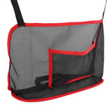 Handbag Holder Organizer Polyester Fiber Car Interior Seat Back Storage Net Bag AccessoryWith Pocket Red