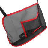 Handbag Holder Organizer Polyester Fiber Car Interior Seat Back Storage Net Bag AccessoryWith Pocket Red - Rear View