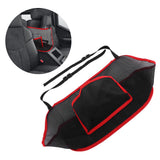 Handbag Holder Organizer Polyester Fiber Car Interior Seat Back Storage Net Bag AccessoryWith Pocket Red