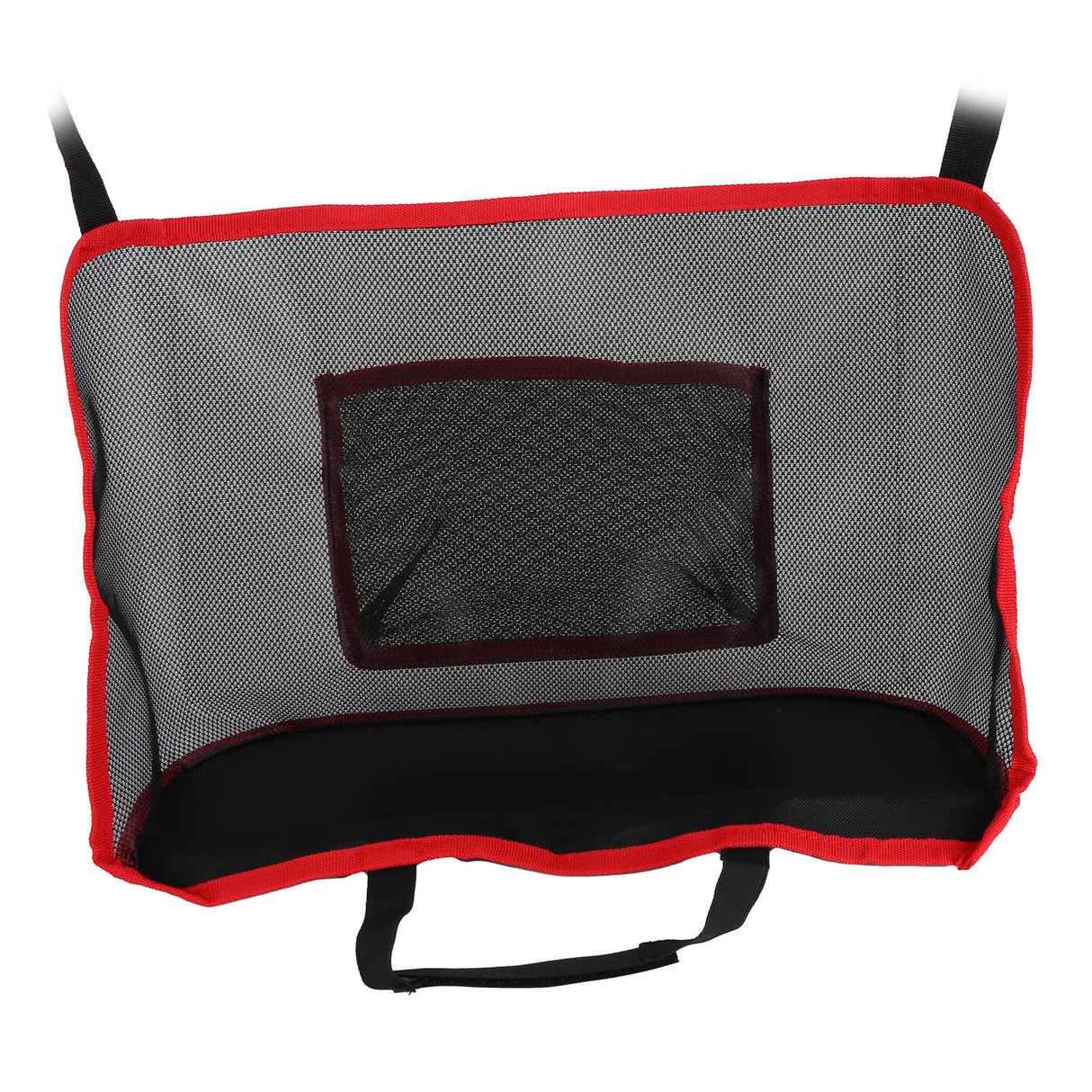 Handbag Holder Organizer Polyester Fiber Car Interior Seat Back Storage Net Bag AccessoryWith Pocket Red