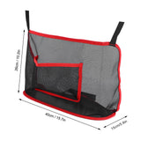 Handbag Holder Organizer Polyester Fiber Car Interior Seat Back Storage Net Bag AccessoryWith Pocket Red