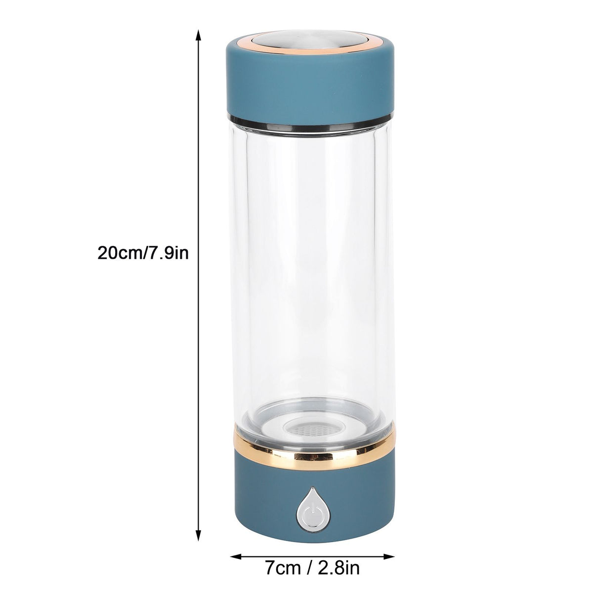 Hydrogen Water Bottle Generator USB Portable Hydrogen Water Maker Machine 380ml Blue
