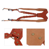 Camera Double Shoulder Strap Leather Camera Harness Photography Accessories for Outdoor Use