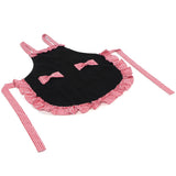 Bowknot Apron Multifunctional Cooking Oil‑Proof Waterproof Antifouling Apron for KitchenBlack + Pink