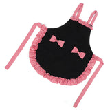 Bowknot Apron Multifunctional Cooking Oil‑Proof Waterproof Antifouling Apron for KitchenBlack + Pink