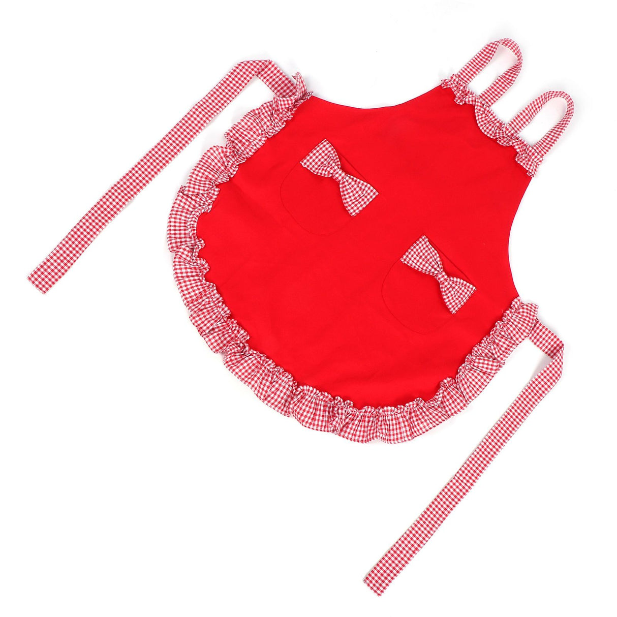 Bowknot Apron Multifunctional Cooking Oil‑Proof Waterproof Antifouling Apron for KitchenRed