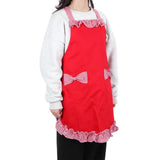 Bowknot Apron Multifunctional Cooking Oil‑Proof Waterproof Antifouling Apron for KitchenRed