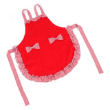 Bowknot Apron Multifunctional Cooking Oil‑Proof Waterproof Antifouling Apron for KitchenRed - Low Angle