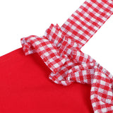Bowknot Apron Multifunctional Cooking Oil‑Proof Waterproof Antifouling Apron for KitchenRed