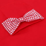 Bowknot Apron Multifunctional Cooking Oil‑Proof Waterproof Antifouling Apron for KitchenRed - Extra Image