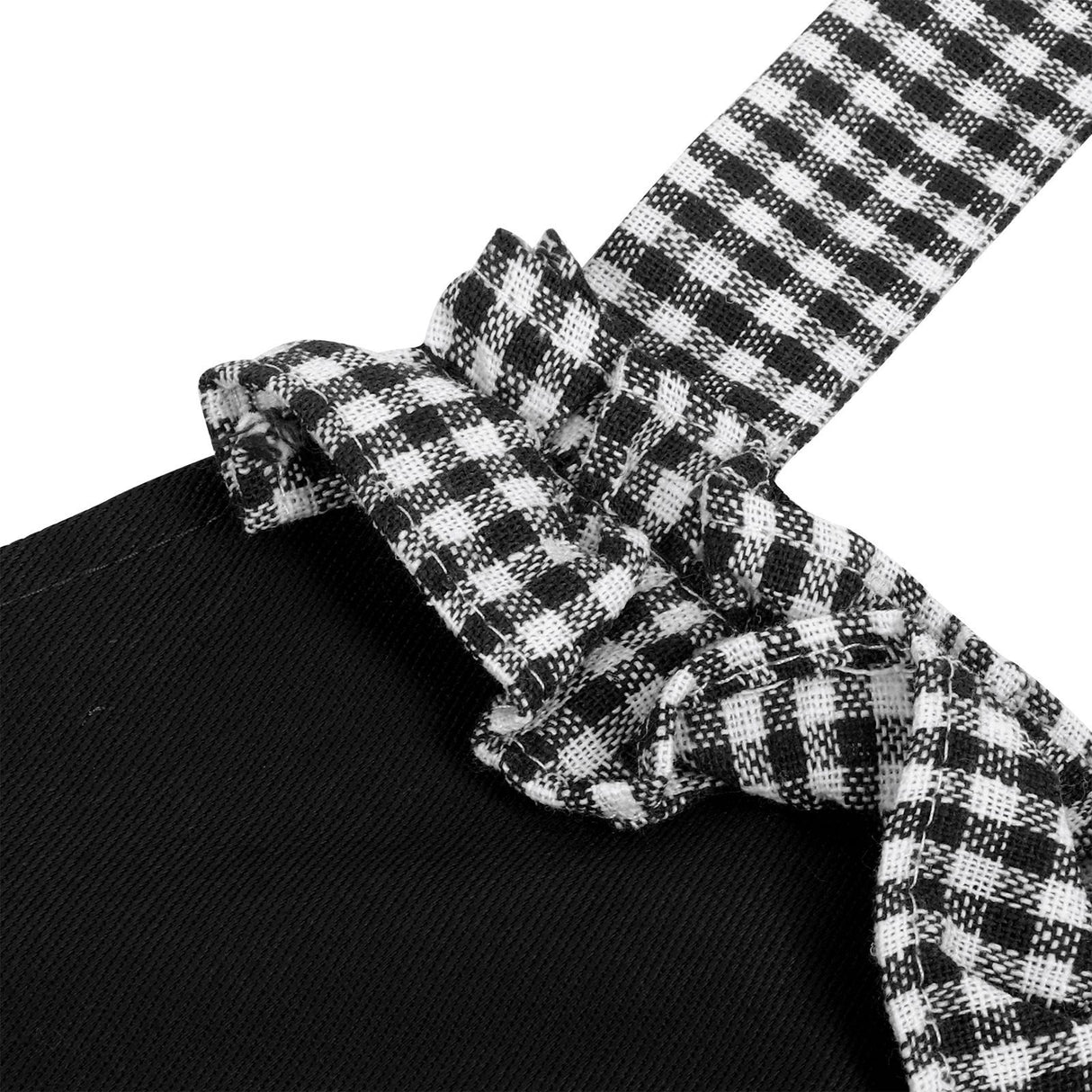Bowknot Apron Multifunctional Cooking Oil‑Proof Waterproof Antifouling Apron for KitchenBlack