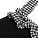 Bowknot Apron Multifunctional Cooking Oil‑Proof Waterproof Antifouling Apron for KitchenBlack