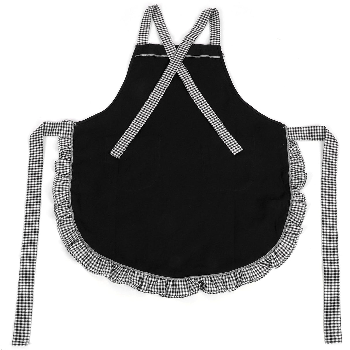 Bowknot Apron Multifunctional Cooking Oil‑Proof Waterproof Antifouling Apron for KitchenBlack