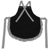 Bowknot Apron Multifunctional Cooking Oil‑Proof Waterproof Antifouling Apron for KitchenBlack